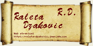 Raleta Džaković vizit kartica
